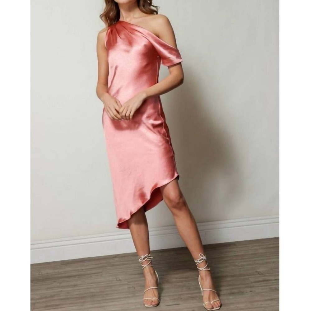 NWT Line & Dot Este Dress in Sienna Size S Satin Elegant Dress Revolve Anthro‎